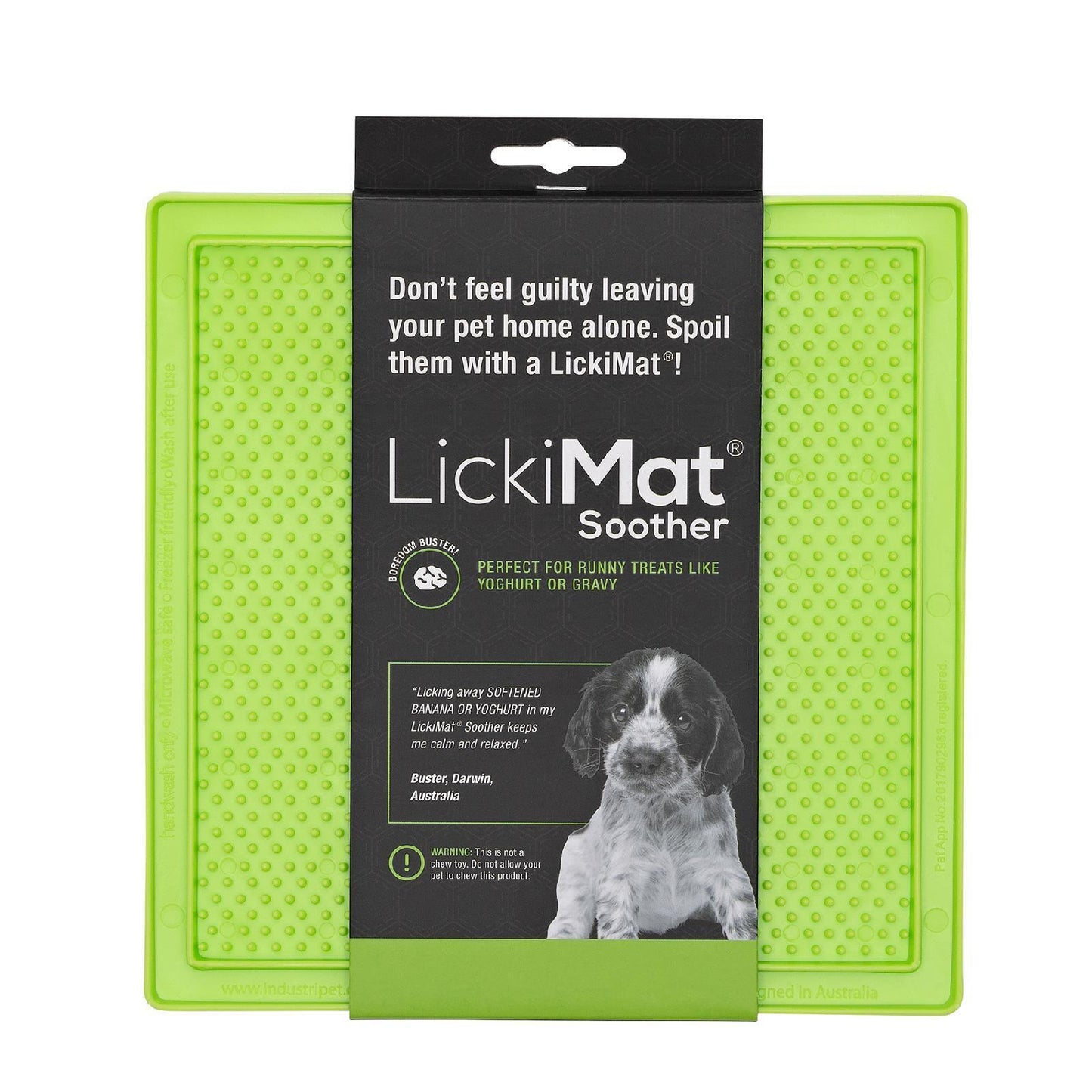 LickiMat® Smoother slow feeding mat in green