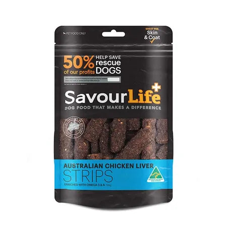SavourLife Chicken Liver Strips (165g) - Home Alone Dog Toys
