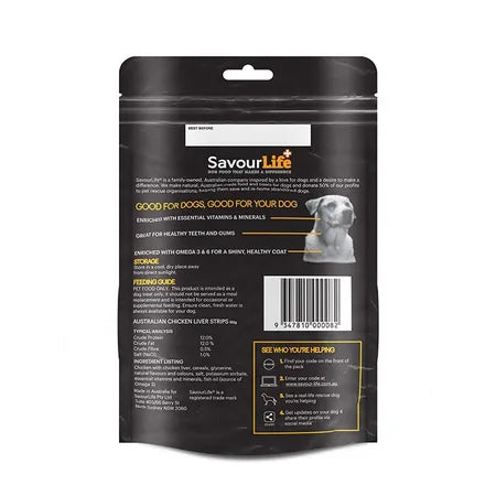 SavourLife Chicken Liver Strips (165g) - Home Alone Dog Toys
