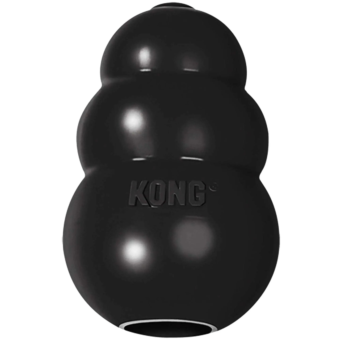 Kong Extreme, extremely durable rubber chew toy designed to entertain and soothe dogs, perfect for treat stuffing and freezing.