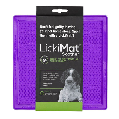 LickiMat® Smoother slow feeding mat in purple