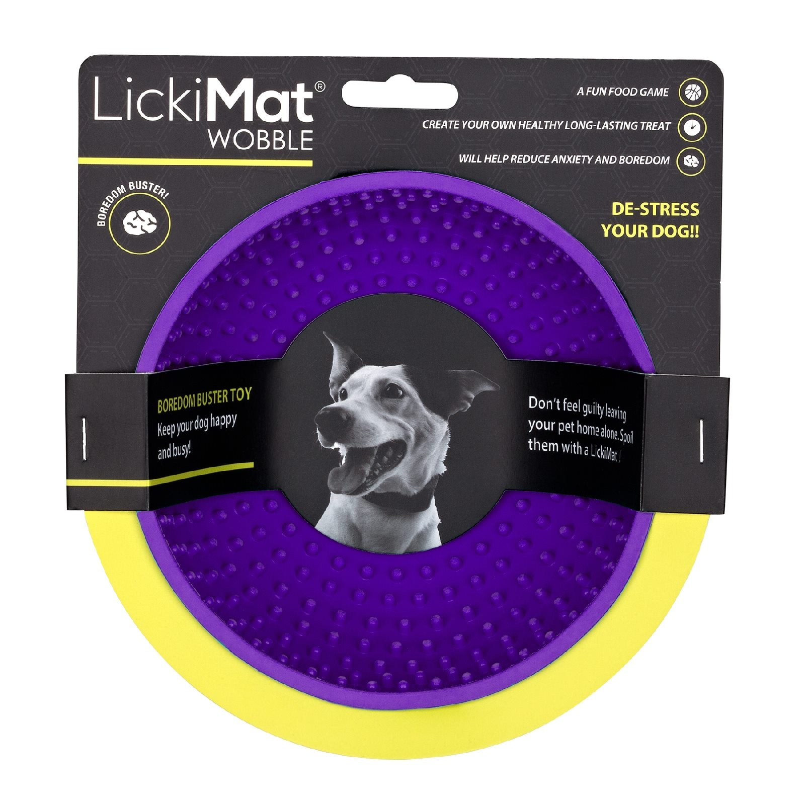LickiMat® Wobble slow feeding lick bowl in purple