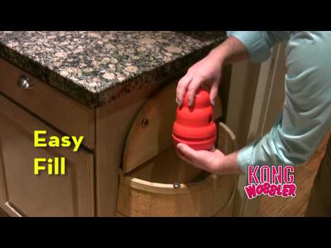 How to use a KONG Wobbler interactive food dispenser